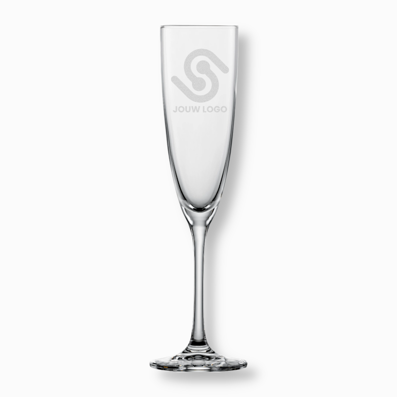 champagneglas kristal met logo