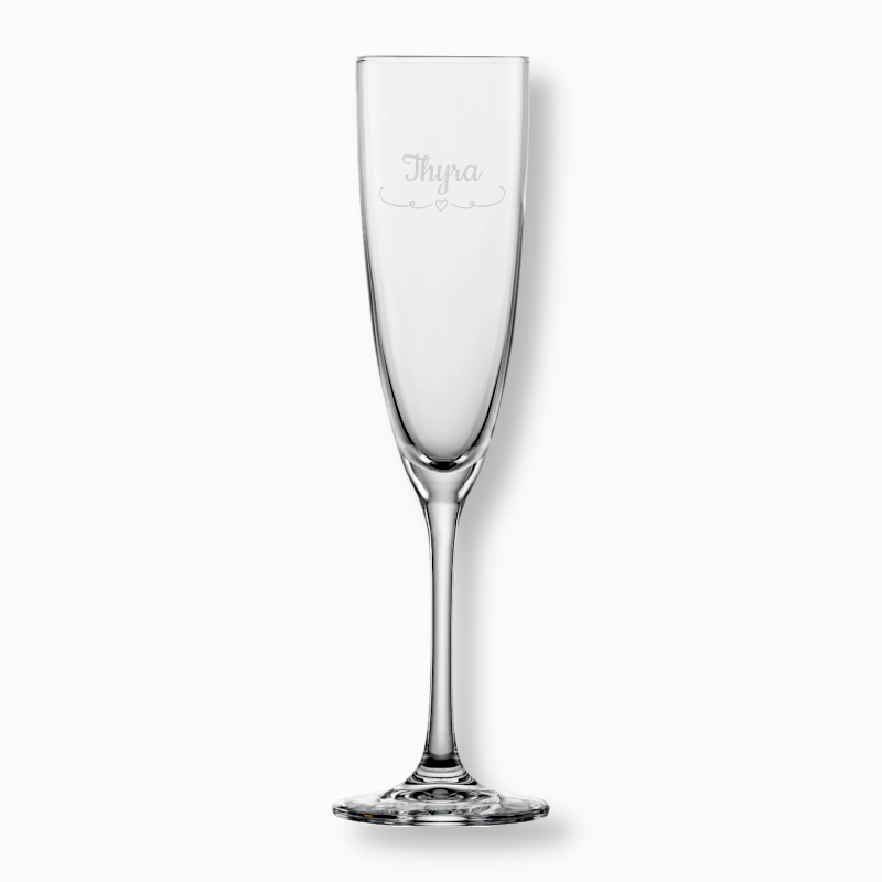 champagneglas kristal graveren