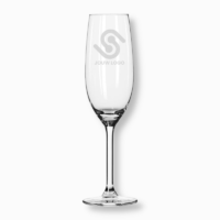 champagneglas met logo